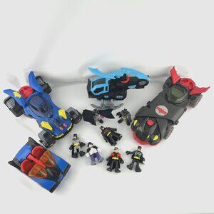 Imaginext Batmobile Batcopter Batman Robin Penguin Lot Ninja Armor